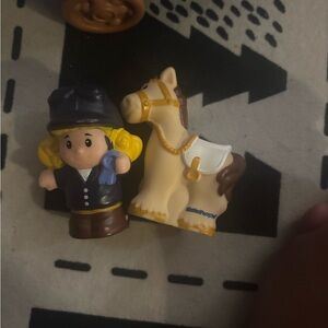 Fisher-Price Little People Rider and Horse Set - Black, Yellow, Brown, White